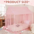 thumbnail image 5 of Princess Bed Canopy for Girls - Pink Bed Canopy Princess Castle Dreamy Playhouse Mosquito Net Reading Nook Canopies Play Tent Canopy Bed Curtains for Kids Room(Twin,Full), 5 of 8