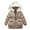 Khaki, variant on FRSASU Kids Coat ,Children Kids Girls Winter Windproof Coat Hooded Coats Jacket Zip Thick Warm Snow Hoodie Outwear