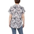 thumbnail image 3 of NY Collection Women's Short Rolled Sleeve Button Front Blouse, 3 of 4