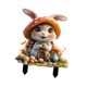 thumbnail image 4 of 2D Flat Bunnies de Pascua Escena Garden Jardín Señal de jardín Acrílico Backyard Rooftop Flower Flower Flower Stake Decoración, 4 of 9