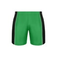 thumbnail image 2 of dPois Men's Elastic Waistband Color Block Shorts Cycling Swimming Running Compression Shorts Green Black L, 2 of 5