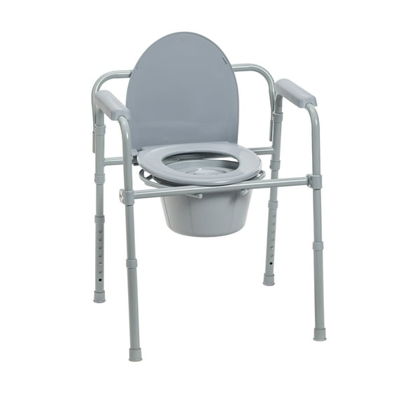 Drive Medical PreserveTech Steel Folding Bedside Commode