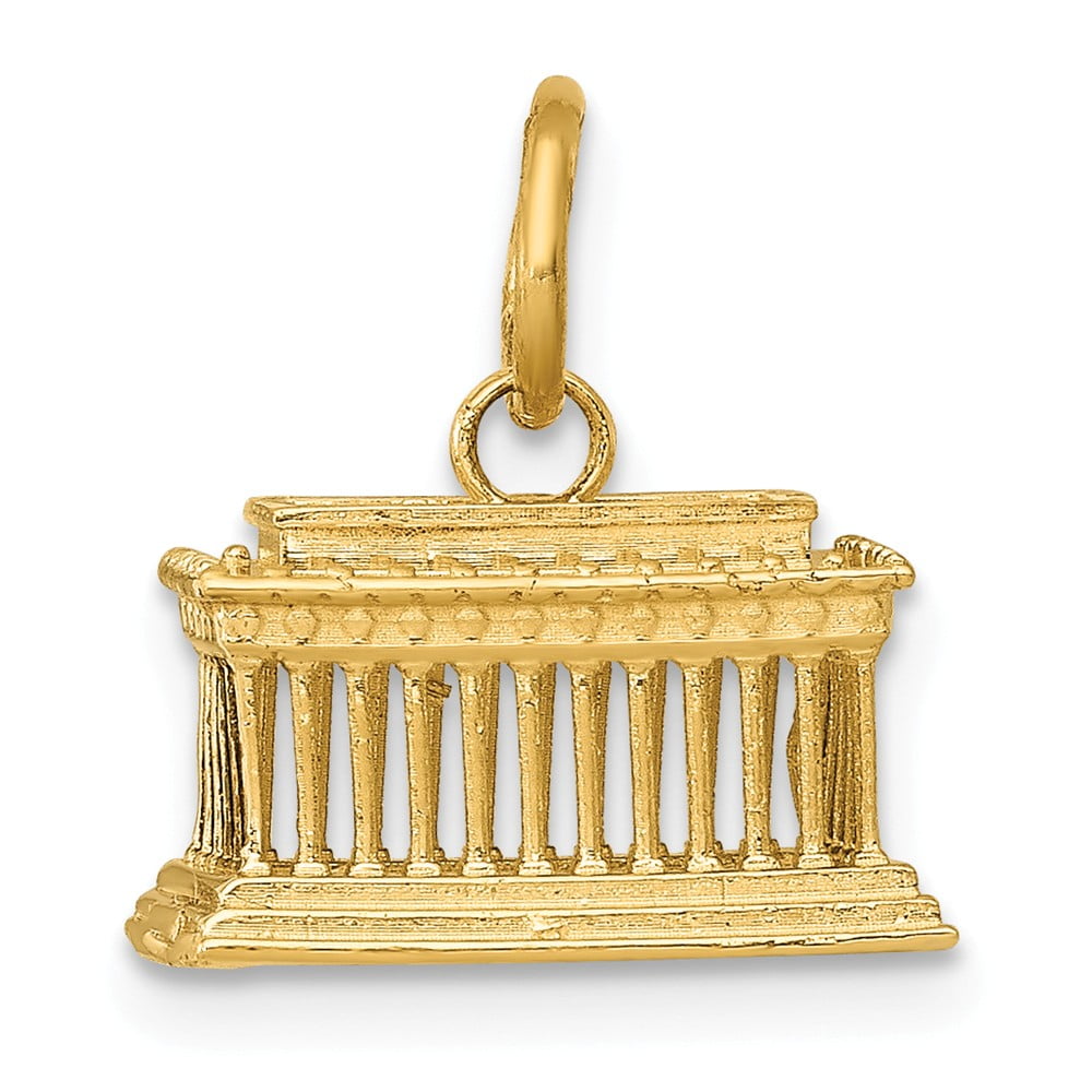Real 14kt Yellow Gold Lincoln Memorial 