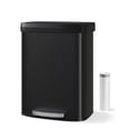 thumbnail image 1 of YUSAZENS 60L Kitchen Garbage Can with Liner Rim and Soft Close Plastic Lid, Efficient Waste Disposal, Black Color, 1 of 9