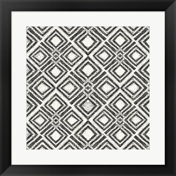 Great Art Now African Wild Pattern IV BW by Wild Apple Portfolio Framed Wall Art 20"W x 20"H