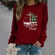thumbnail image 1 of Ichuanyi liquidación de mujeres con estampado navideño suéter de cuello redondo blusa suelta sudadera sin capucha ICHUANYI WER2023081603900, 1 of 7