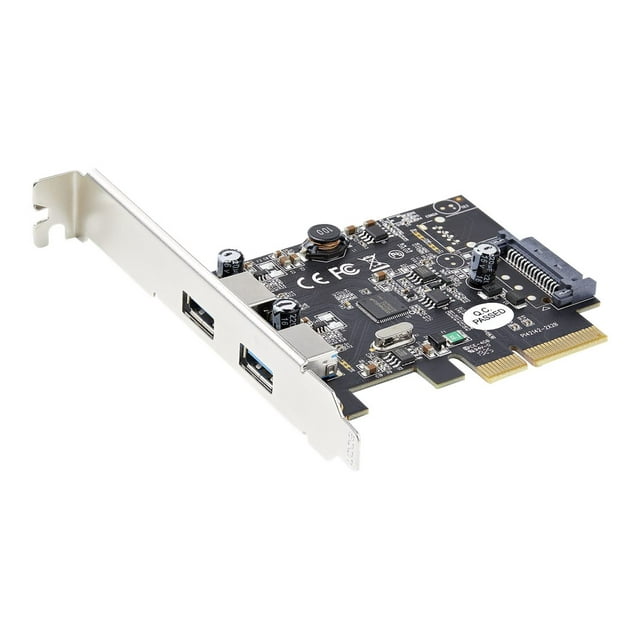 StarTech.com 2-Port USB PCIe Card 10Gbps/port - USB 3.1/3.2 Gen 2 Type-A PCI Express 3.0 x2 Host Controller Expansion Card - Windows/Linux - USB adapter - PCIe 3.0 x4 low profile - USB-C 3.1 Gen 2 x 2 - TAA Compliant