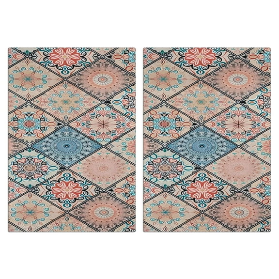 Boho Floral Kitchen Towels Set Of 2, Absorbent and Soft Dish Towels for Farmhouse Decor, Country Kitchen.