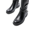 thumbnail image 3 of BURUDANI Women’s Knee High Tall Moto Buckle Boots, 3 of 5