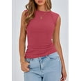 thumbnail image 4 of PRETTYGARDEN Women's Ribbed Tank Tops Summer Cap Sleeve Slim Fitted Knit Basic Casual Tee Shirts Trendy Fashion Clothes, 4 of 9