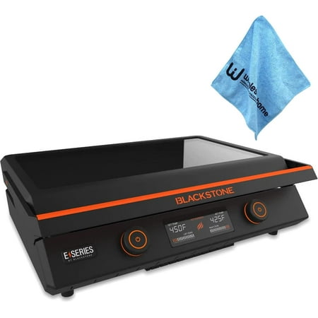 

Blackstone 22 Electric Griddle Nonstick with Lid 8001 E-Series Tabletop Large Griddle with Seasoning By Blackstone For Indoor and Outdoor Use Wholesalehome Cloth Included