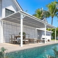 thumbnail image 3 of AECOJOY 12' x 20' Hardtop Gazebo Outdoor Aluminum Pergola ​For Garden, Patio, Backyard-​White, 3 of 9