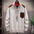 thumbnail image 2 of Awdenio Long Dégradé Color Block Plus Polaire Pull Manteau Cardigan à Capuche Pull, 2 of 6