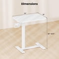 thumbnail image 3 of Costway C Shaped Side Table Height Adjustable Overbed Bedside Table with Hook & Cup Holder White, 3 of 10