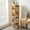 Burly Wood + 4 Tier, variant on 3-Tier Rotating Bookshelf, Solid Pine Wood Spinning Book Shelf Tower, Small Corner Bookcase Storage Organizer for Kids Room, Bedroom & Classroom