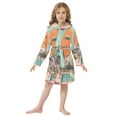 thumbnail image 6 of FORMRS Niños Bathrobe Unisex Hooded Robe Soft Plush Pajamas Sleepwear, Size 10-12T, Retro UFO, 6 of 7