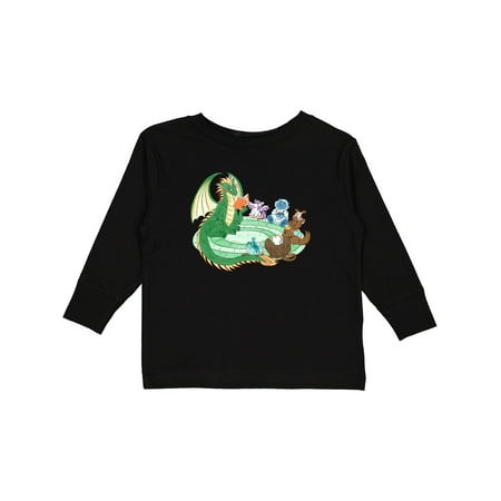 

Inktastic Magical Dragon Reading with Students Gift Toddler Boy or Toddler Girl Long Sleeve T-Shirt