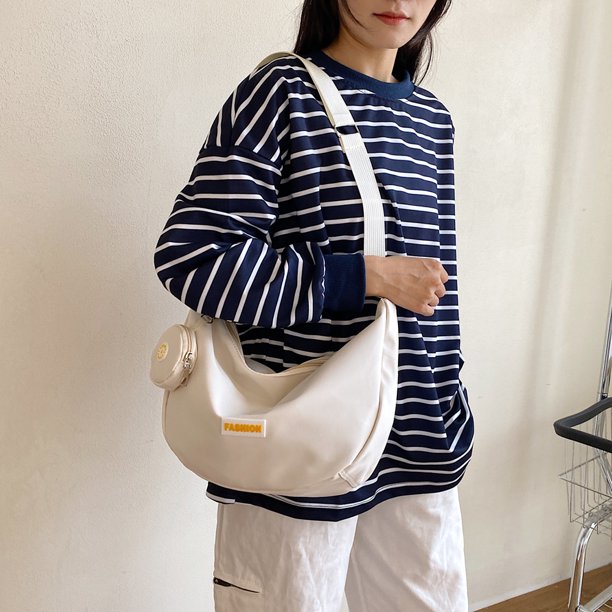 Bolsa Moda Hobo Crossbody Hombres Mujeres de hombro con monedero (Blanco) Likrtyny Para Estrenar