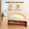 thumbnail image 4 of Air Choice 33” Baseboard Heater, Electric Fireplace, Remote &Adjustable Thermostat, 12H Timer, Quiet, Overheat Protection, Space Heater for Large Room Office Dry Clothes, 4 of 8