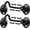 Black-2 Pack, variant on 4" Barn Door Latch Door Lock Hardware, Sliding Door Lock Eye with Screws, Rust-Resistant Metal Gate Latch, Privacy Hooks Latch for Inside Door, Wooden Fence, Garage Door (Black)