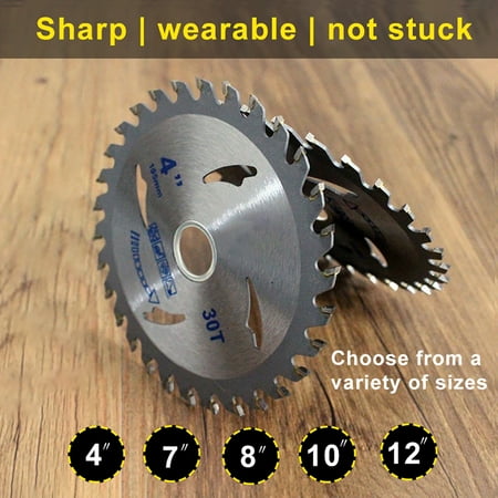 

Porfeet 4/7/8/10/12inch 30/40/60T HSS Woodworking Circular Saw Blade for Angle Grinder(3#)