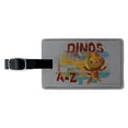 thumbnail image 1 of Dinosaurs from A to Z Word Art Dinosaur Train Rectangle Leather Luggage Card Suitcase Carry-On ID Tag, 1 of 8