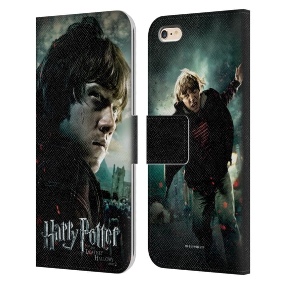 Head Case Designs Officially Licensed Harry Potter Deathly Hallows VIII Ron Weasley Leather Book Wallet Case Cover Compatible with Apple iPhone 6 Plus / iPhone 6s Plus
