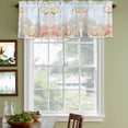 thumbnail image 3 of Blue Red Coastal Curtain Valances for Windows, Kitchen Valance Window Treatments Panel 2 Pack, Nautical Beach Summer Coral Shell Rod Pocket Short Curtains for Bathroom Bedroom 42 x 18 Inch, 3 of 8