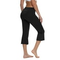 thumbnail image 5 of BALEAF Women Yoga Capris flared Pants with Side Pockets - 21"Black S, 5 of 7
