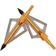 thumbnail image 6 of 12Pcs 100 Grain 3 Blade Crossed Broadhead Screw-in Arrows Tips for Compound Bow Crossbow Archery Hunting with Broadheads Yellow, 6 of 7