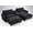 Black, variant on Ebello Oversized Modular Sofa Set, Loveseat with Ottomans & Center Console with Cup Holders – Corduroy Overstuffed Fabric Sofa Bed for Living Room,Easy Assembly (Black)