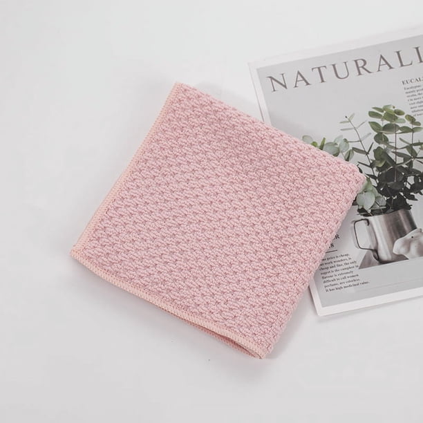 Nvzi 10 paños de cocina rosados para platos, paños de cocina de microfibra absorbentes, trapos de cocina de secado rápido ideales para la limpieza de la cocina, 11,81 x 11,81 pulgadas