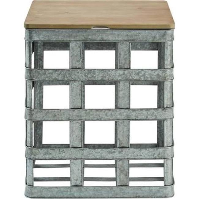 22 x 18 x 18 in. Jayce Galvanized Side Table