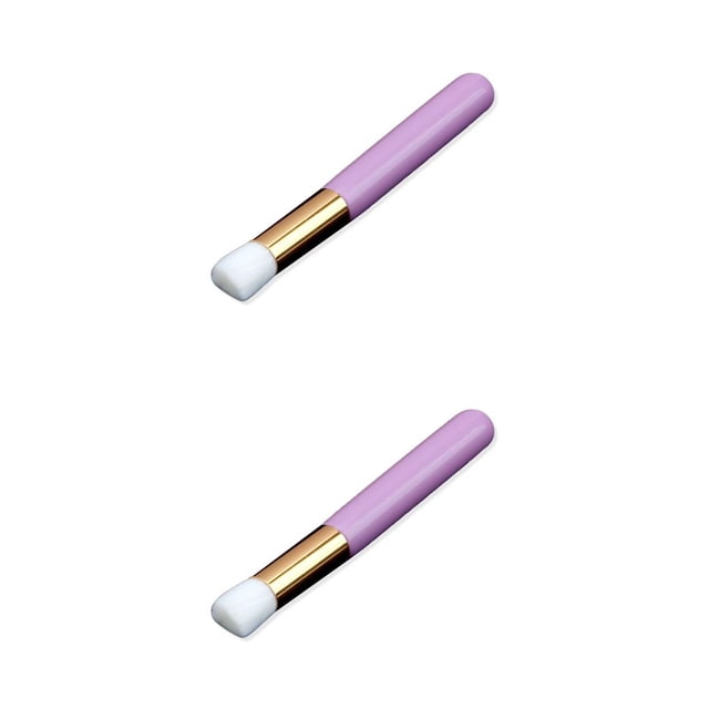 Vogacara Champú de pestañas para extensiones de pestañas, limpieza profunda, cepillos para la nariz, mango acrílico, maquillaje, cabeza de flor plana, Type2 NO2 Vogacara CBP231244
