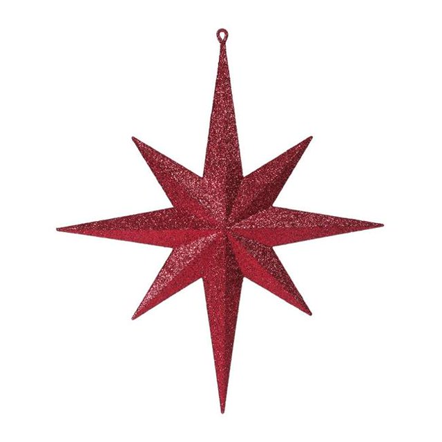 Vickerman M167565 15.75 Po. Bordeaux Pailleté Bethlehem Star Ornament