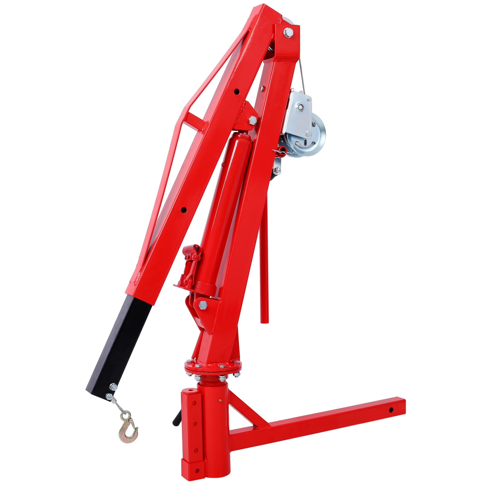 500LB Hydraulic Truck Crane, 2" Hitch Mounted PWC/Engine Hoist with Adjustable Boom (39.5"-54") for Loading Docks & Trailers