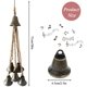thumbnail image 3 of Campana de bruja Campana de viento de metal Campanas de viento Adornos colgantes, Campana de protección para porche, hogar, jardín, ventana Decoración navideña (65 mm). Afortunado Sencillez, 3 of 4