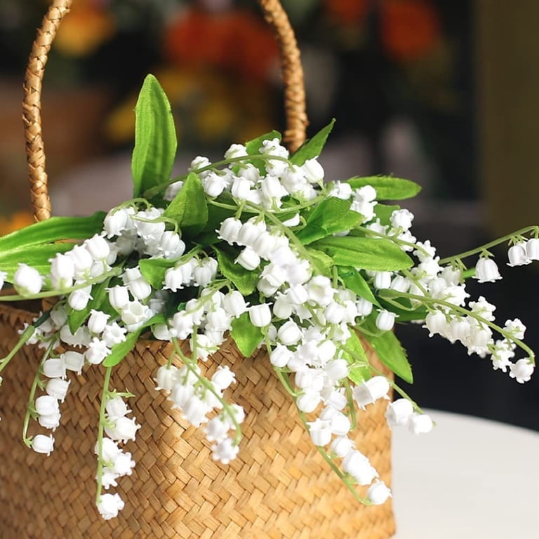 12PCS Artificial Lily of The Valley Flowers Bouquet Wedding Outdoor Faux  Plastic Flower for Home Office Decoration, Dining Table Decor - Walmart.com
