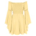 thumbnail image 5 of Renaissance Dress Women Long Bell Sleeve Off Shoulder Chiffon A Line Flowy Corset Dress Victorian Fairy Dresses, 5 of 6