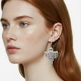 thumbnail image 2 of Spooky Ghost Dangle Earrings for Women Crystal CZ Tassel Drop Halloween Earrings Hook Statement Cute Halloween Accessories Jewelry for Costume Party Outfit, 2 of 10
