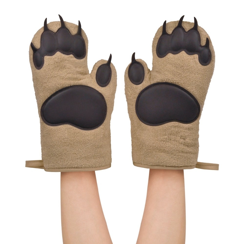 Bear Hands Oven Mitts Set of 2 Insulated Cotton - image 1 of 2