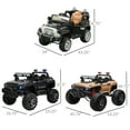 thumbnail image 3 of Aosom Ride On Car Off Road Truck SUV 12 V Electric Battery Powered with Remote Control and MP3, Adjustable Speed, Yellow, 3 of 8