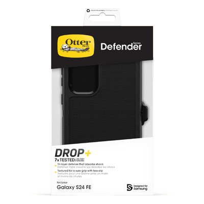 OtterBox Defender Series Pro Case for Samsung Galaxy S24 Fe - Black