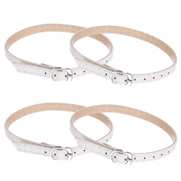 Uxcell 4 Pcs High Heel Shoe Straps, Detachable Ankle Shoelace Straps Replacement Shoelace Shoe Accessories for Women's Loose High Heels Slippers Sandals, White