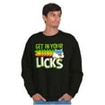 thumbnail image 5 of St Paddys Get In Your Licks Candy Owl Sweatshirt for Men or Women Brisco Brands X, 5 of 6