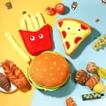 thumbnail image 2 of 3Pcs Food Stuffed Plush Toy Includes Simulation French Fries Plush Pillow 12 Inch Cute Pizza Lovely Huge Hamburger Throw Pillow Soft Sofa Cushion Plushie Doll Toy for Kids Birthday Present, 2 of 7