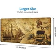 thumbnail image 3 of Pirate Ship Treasure Map Gaming Mouse Pad, Long Extended XL Mousepad Desk Pad, Large Nonslip Rubber Mice Pads Stitched Edges, 31.5'''' X 11.8'''', 3 of 6