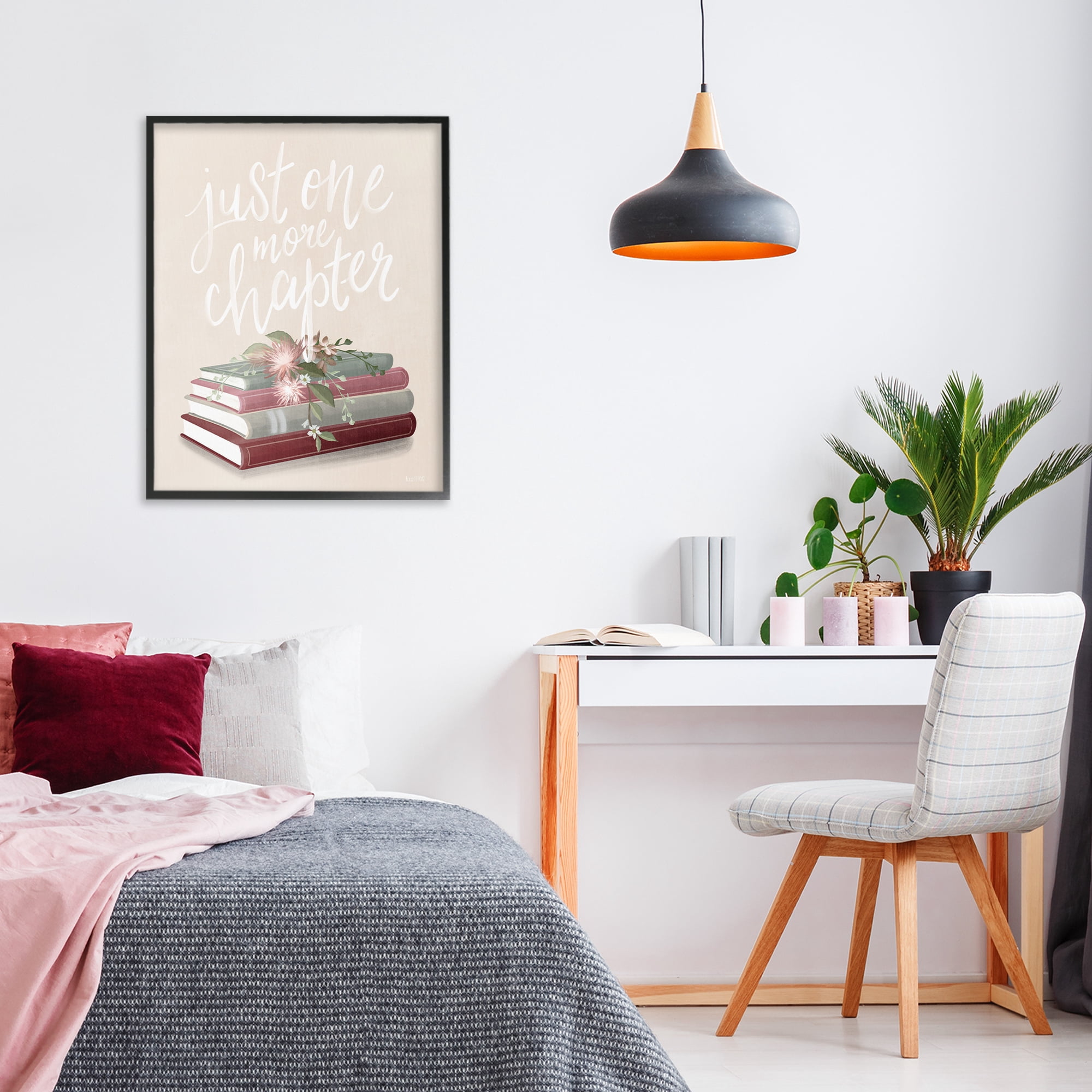 Stupell Industries One More Chapter on Beige Black Framed Giclee Art, design by House Fenway