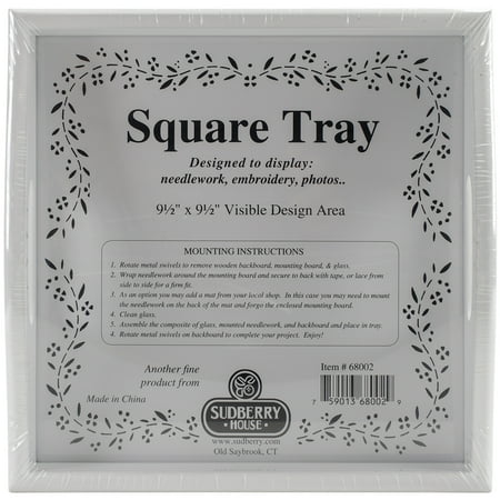 White Small Square Tray 10"X10"-Design Area 9.5"X9.5"