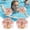 B, variant on Inflatable Swim Arm Bands with Sparkle Sequins, Flower Pattern Floating Water Wings for Swimming Training, Adorable Summer Pool Floaties